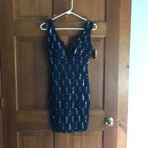 Navy blue cocktail dress